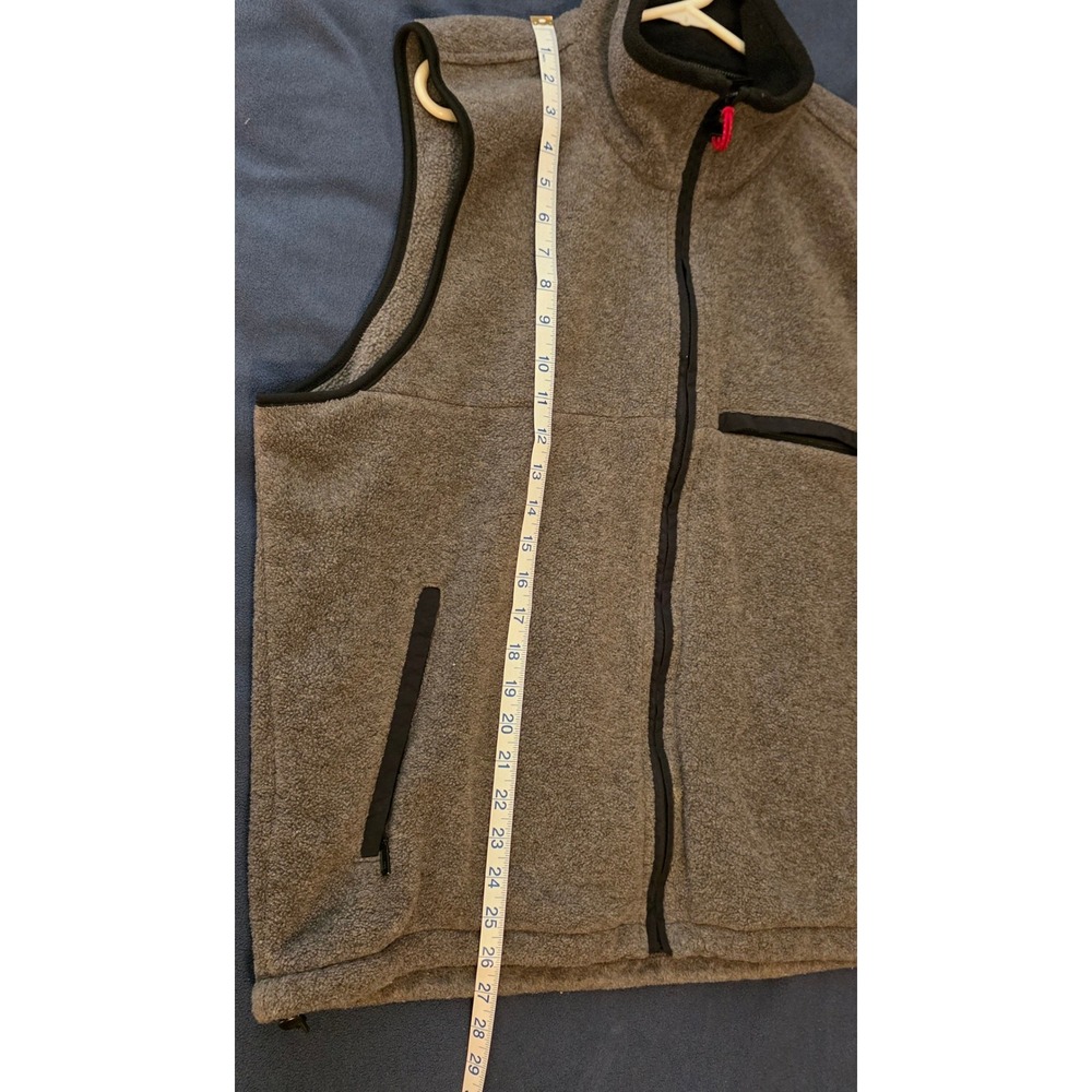 Vintage Eddie Bauer Mens Fleece Vest Size Large Gray Full Zip USA Hiking Outdoor - Picture 6 of 7